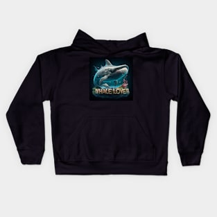 Exotic whale art for whale lovers Kids Hoodie